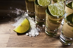Tequila , lime and salt